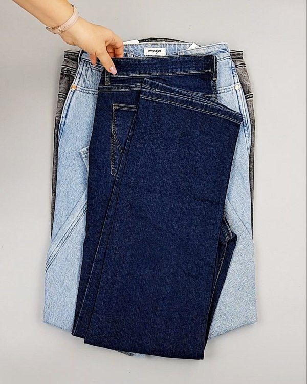 Фотография  581 - Джинсы WRANGLER м/ж#8,1 кг, ЛОТ №7011 оптом в Пскове и Псковской области