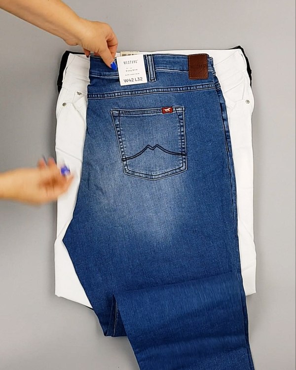 Фотография  989 - Джинсы MUSTANG м/ж#5 кг, ЛОТ №6957 оптом в Пскове и Псковской области