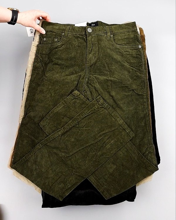 Фотография  638 - Брюки вельветовые м/ж C&A 025#10 кг, ЛОТ №8031 оптом в Пскове и Псковской области