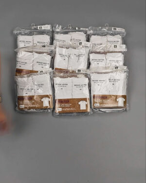 Фотография  569 - Футболка белая муж Корея 085#5 кг оптом в Пскове и Псковской области